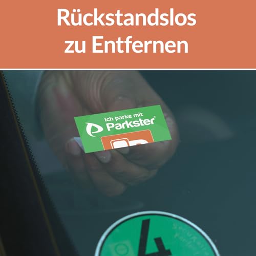 1x PARKSTER Plakette Aufkleber Parkplakette Hinterglasaufkleber - Ich Parke mit Parkster - APP Vignette, KFZ Auto Parken Sticker Ticket (6 x 6 cm, UV Schutz, wiederablösbar, Made in Germany)