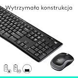 Logitech MK270 Bezprzewodowy Zestaw Klawiatura i Mysz dla Windows, 2,4 GHz, Kompaktowa Myszka, 8 multimedialnych klawiszy skrótowych, bateria 2 lata, dla PC, Laptop, QWERTY układ US Intl - Czarny