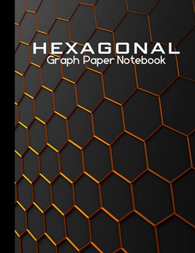 Hexagonal Graph Paper Notebook: Small (.2" per side) Hex Grid Graph Composition | Organic Chemistry, Map-Making, Quilting, Art | Black Gold image 2
