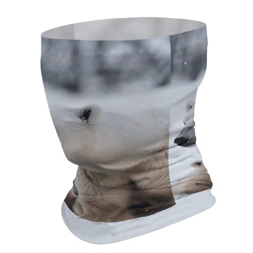 Neck Gaiter Face Mask Breathable Wind-Proof Face Cover Snow Animal Polar Bear Sun Cooling Dustproof Mask Balaclava Bandana Headwear for Men Women miniatura 2