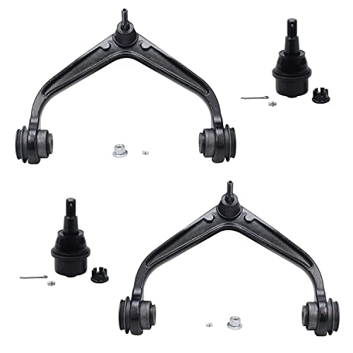 Image of Detroit Axle - Front 10pc Suspension Kit for 2011-2019 Chevy Silverado 2500 HD 3500 HD GMC Sierra, 2 Upper Control Arms w /Ball Joints 2 Sway Bar Links 4 Inner & Outer Tie Rods 2 Lower Ball Joints