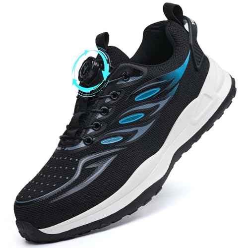 Imagen de YEKOYIOO Zapatillas de Seguridad para Hombre Mujer Ligero Zapatos de Seguridad con Punta de Acero Zapatos de Trabajo Zapatillas Trabajo Comodo Antideslizantes Azul 43 EU