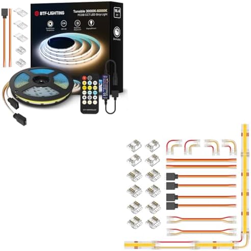 Kit Connettori FCOB COB 10mm | 14 Pezzi Trasparenti + 5 Cavi 20AWG | Per Strip LED Senza Saldatura - Foto 3