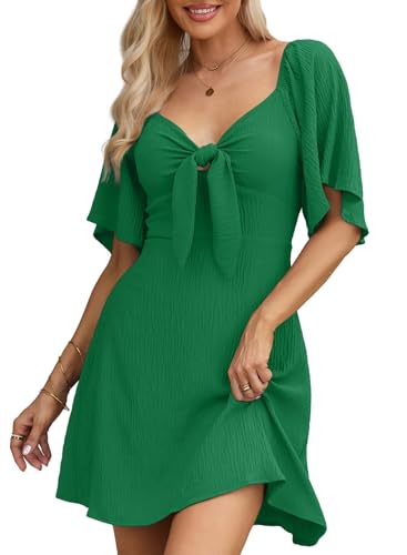 Dokotoo Women's Summer Dresses Sexy Deep V-Neck Fashion Casual Easter