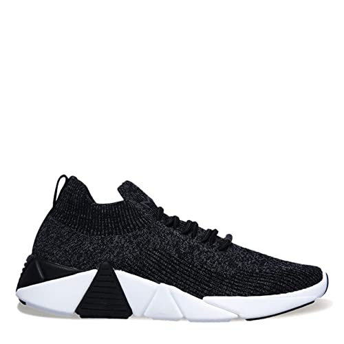 Skechers Skechers Women's A-LINE Sneaker, Black Heathered Knit/White Bottom, 8 UK Medium