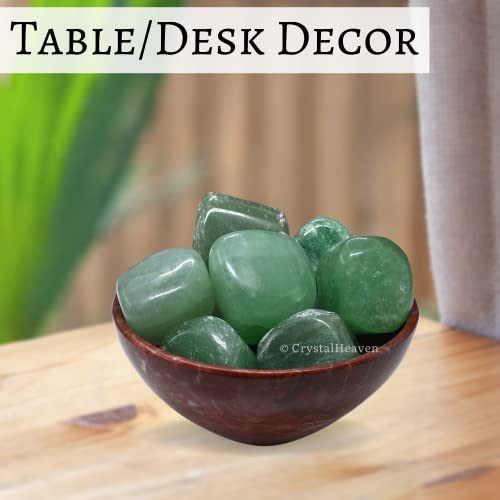 Image of Certified Green Aventurine Crystal Healing Tumbled Stone, Natural Polished Crystals for DIY Crafts, Manifestation, Meditation, Pooja Feng Shui and Reiki Healing (30 Grams)