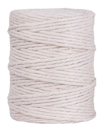 Rayher 4200502 Jutegarn, 6-fach, 6 mm Durchmesser, Spule 120 m, weià – Bild 3