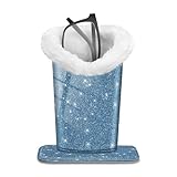 FINTIE Soporte para gafas con forro de felpa con base magnética - Funda soporte para gafas de cuero vegano premium, S