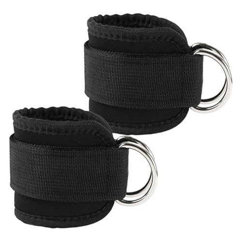 Vlecexs Fußschlaufen, 2 Stück Fußschlaufen Kabelzug, Ankle Straps für Fitness Training am Kabelzug, Verstellbarer für Frauen und Männer (Schwarz) Vlecexs Fußschlaufen, 2 Stück Fußschlaufen Kabelzug, Ankle Straps für Fitness Training am Kabelzug, Verstellbarer für Frauen und Männer (Schwarz)