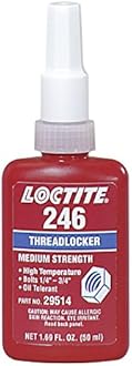 Loctite 246 High Temperature Medium Strength Threadlocker, 50 mL Bottle, Blue