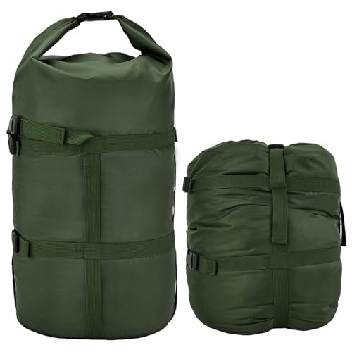 MOOCY Compression Stuff Sack, 12L/24L/45L Sleeping Bag Cover Sack Sleeping Bags Storage Stuff Sack Organizer - Great Sleeping Bags Clothes Camping Hiking Backpacking