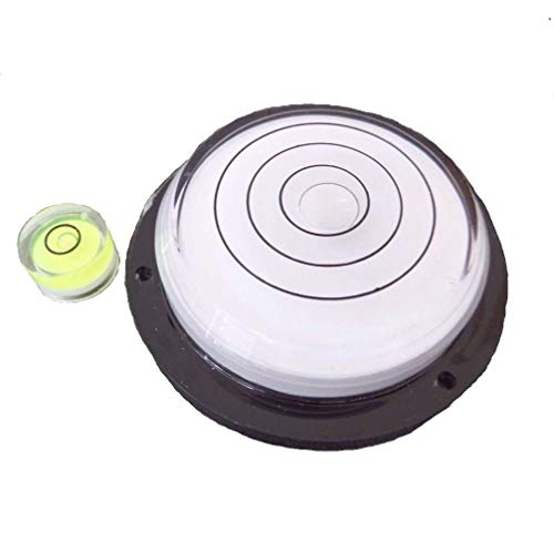 Driak 2Pc Clear Acrylic Housing High Accuracy Circular Bullseye Level Bubble Spirit Level With Mounting Hole #TOP30
