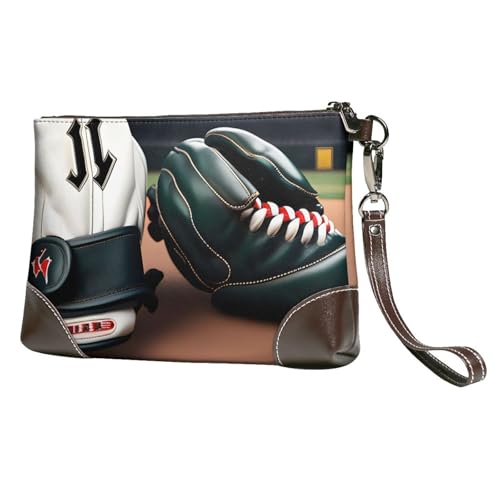 Sac de soirée baseball et pochette fine en cuir véritable pour ranger vos essentiels