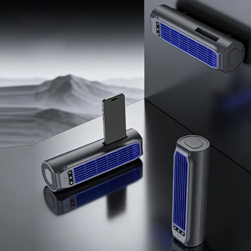 Ventilateur portable USB rechargeable à 3 vitesses avec support de téléphone - 4