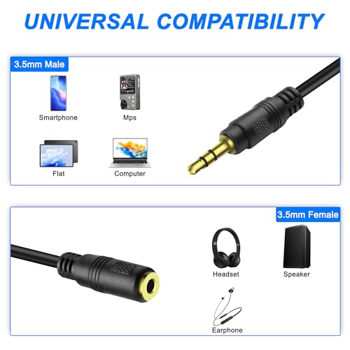MEIRIYFA cable divisor 3.5mm 1 a 4 vías 30CM miniatura 3
