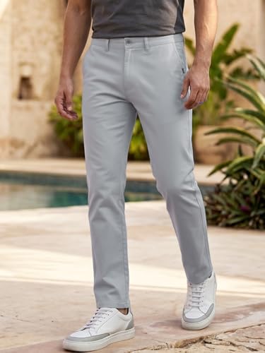 Image of Urbano Fashion Men's Cotton Light Weight Non-Stretch Slim Fit Casual Trousers
