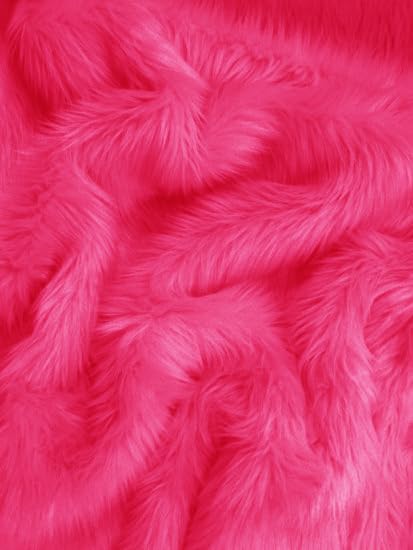 Image of Prokart Soft Faux Fur Fabric Cloth - 60 Inch Wide Pana | Fur Fabric Decorative Cloth for Crafting Soft Toys, Fancy Dress, Baby Photoshoot, Wedding Mandap & Party Decor (Dark Pink, 3 Mtr)