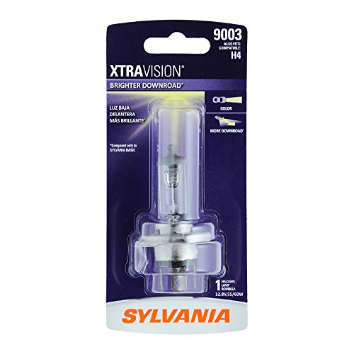 SYLVANIA 9003 (also fits H4) XtraVision Halogen Headlight Bulb, (Contains 1 Bulb)