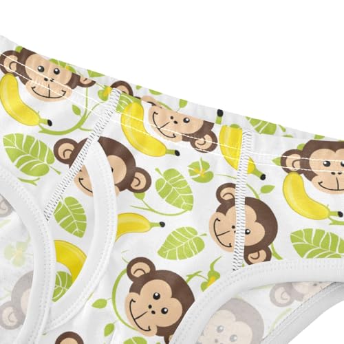 Monkey Face Banana Boys' Underwear 100% Cotton Boys' Briefs Soft Toddler Underwear4