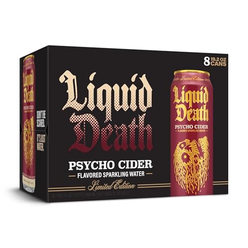 Image of Liquid Death Psycho Cider Flavored Sparkling Water 24 pack /19.2 oz cans