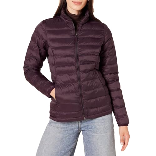 Amazon Essentials Women's Lightweight Long-Sleeve Water-Resistant Packable Puffer Jacket (Available in Plus Size), Burgundy, X-Large