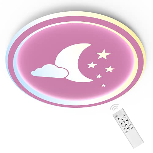 ANTEN Moonpie I 24W LED Deckenlampe Kinderzimmer Mädchen I Deckenleuchte...