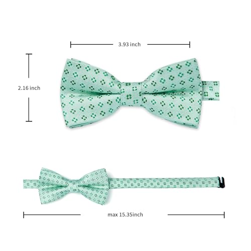 Image of HISDERN Bow Ties for Boys Pre Tied Toddler Bow Tie Adjustable Kids Bowties Clip On Fun Patterned Bowties for Wedding Party