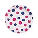 Fun Express PINK BLUE POLKA DOT DINNER PLATE - Party Supplies - 8 Pieces
