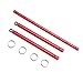 EXREIZST 2 Red Pilates Spreader Bar Set Adjustable Sports Aid Training Fitness Kit, Red