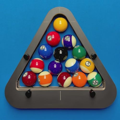 Professional Billiard Rack System - Heavy Duty Solid Wood Triangle/Diamond Pool Ball Racks for 8-Ball/9-Ball, Eliminates Gaps, Essential Billiards Accessories