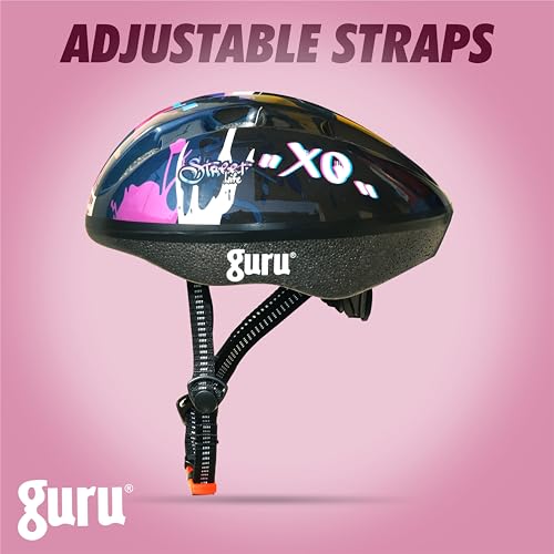 Image of GURU Cycling Helmet, Light Weight with Superior Ventilation, Helmet for Mountain, Road Bike & Skating Helmet with Premium Black EPS Foam Lining, Ideal for Adults and Kids