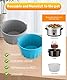 2 Stück Slow Cooker Silikoneinlagen, Silikon-Topfteiler Wiederverwendbar und Auslaufsicher Crockpot-Belag Schongarer-Einsatz für 5–6 Quart elliptischen runden Slow Cooker (Blau + Grau)