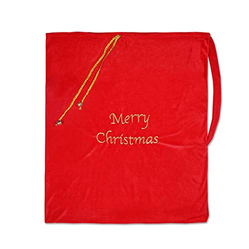 EraSpooky Christmas Santa Gift Bags Drawstring Velvet Sack Costume2