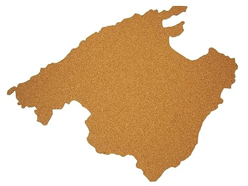 Mallorca als Pinnwand aus Kork XXL ca. 90x65 cm | Umriss Mallorca zum Pinnen und als Wanddeko | Tolle CORKWORLD | Detailgenau & Hochwertig Mallorca als Pinnwand aus Kork XXL ca. 90x65 cm | Umriss Mallorca zum Pinnen und als Wanddeko | Tolle CORKWORLD | Detailgenau & Hochwertig