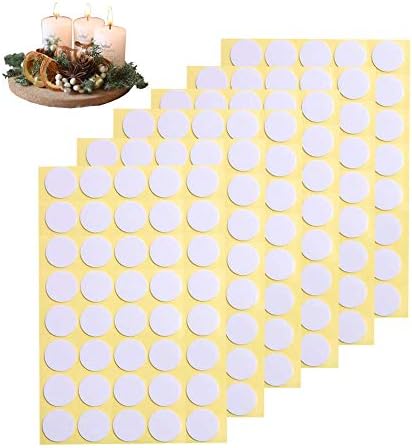 240PCS Candle Wick Stickers, Heat Resistance Double Sided Stickers, Hot Wax Wick Stickers for Candle Making