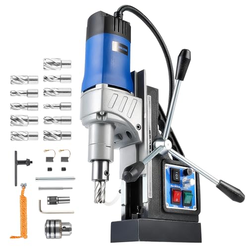 ZELCAN Mag Drill Press with 11 Pcs Bits, 1550W Portable...