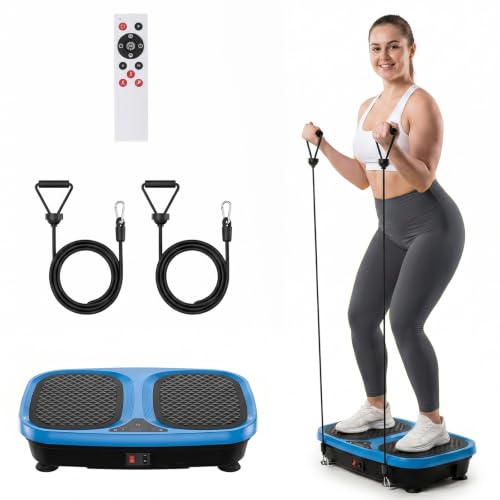 Image of NEWBULIG Vibration Plate, Whole Body Workout, Vibrating Platform with LED Touch Screen & Pull Ropes for Weight Loss & Muscle Toning