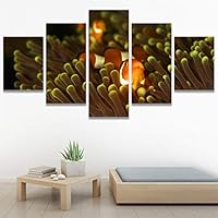 SIGNWIN 5 Panel Canvas Wall Art Deep Under for Home Decorations Ready to Hang - 60