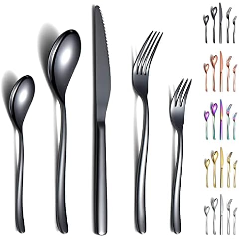 Juego de Cubiertos Negros de 30 Piezas de Berglander Cover