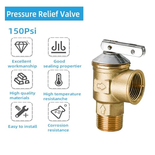 Soupape de décompression en laiton de haute qualité 150 psi filetage 1,9 cm - 6