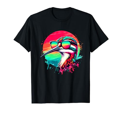 Lunettes de soleil en forme de bécassine - Oiseau - Illustration artistique T-Shirt