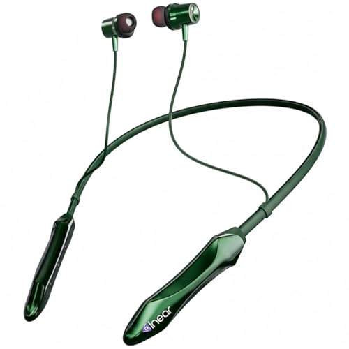 Image of inear DJ M7 Neckband Bluetooth Earphones | Upto 50H Playtime | Magnetic On /Off, ENC for Clear Calls | Water & Dust Resistant, Deep Bass | Fast Charging, Wireless Earphones for Music & Calls | Green