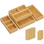 Lifewit – Lifewit 5 Pack Stapelbar Schubladen Organizer Holz mit 6 Ein
