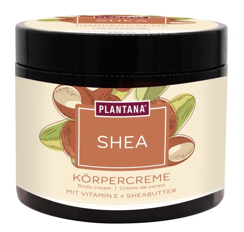 PLANTANA® Bio-Sheabutter Körpercreme 500 ml | für trockene anspruchsvolle Haut | mit Vitamin E | vegan | Fair Trade | aus biologischem Anbau | dermatologisch getestet | ergiebig | schnell einziehend