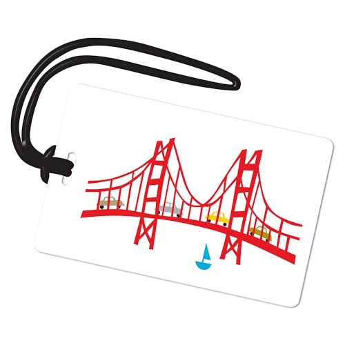 R. Nichols Golden Gate Bridge Luggage Tag - Sturdy Waterproof Plastic...