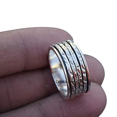Bague de méditation en argent sterling 925 d'une grande finesse