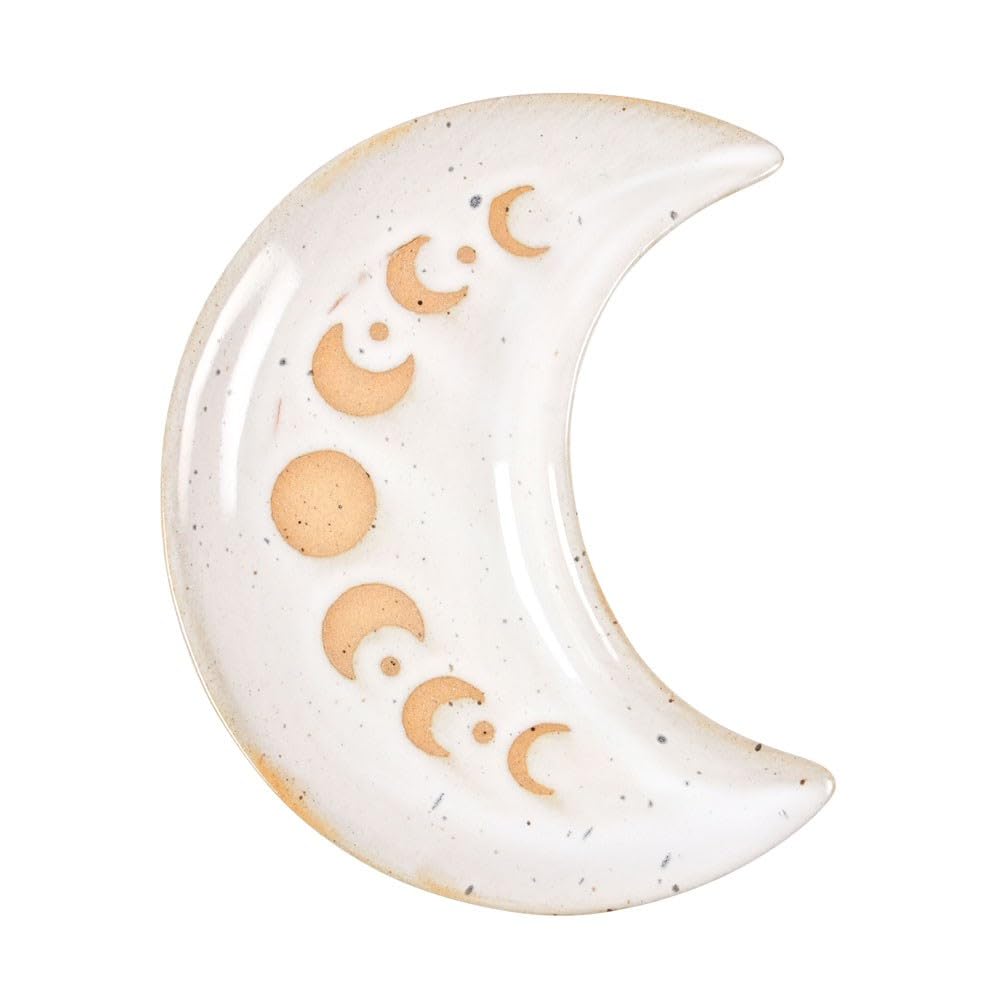 12cm Moon Phase Crescent Ceramic Trinket Jewellery Tray