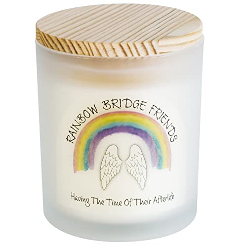 Pet Loss Remembrance Candle. Beautifully Fragranced Memorial Gift for Pet Lovers by Rainbow Bridge Friends