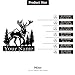 Custom Name Sign, Deer and Mountain Forest Metal Wall Art, Outdoor Decor Deer Hunting Metal Wall Hanging Decor, Personalized Gift for Family Friend Anniversary Wedding Gift