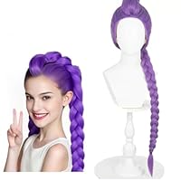 GloomGear Demon Hunters wig Long Purple Braid ,Rumi Halloween Cosplay costume Wig, Zoey Mira Costume Wig for Women and Girl